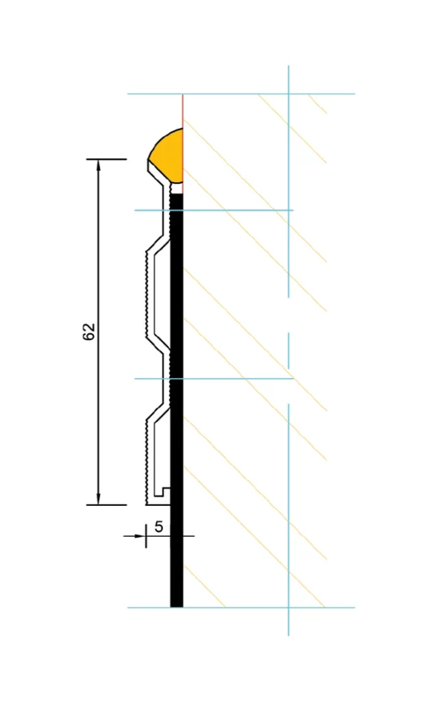 IsoPlus Dakrandprofiel PDRW150-EXT90 Binnenhoekprofiel voor PDRA150